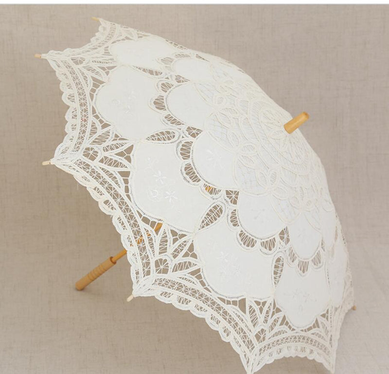 Lace Umbrella Accessories For Wedding Bridal Shower Umbrella for Bride/Bridesmaid
