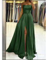 Sexy Slit Leg Red Prom Dress Long Homecoming Dress Paty Gown Girls  grad Dress PL11123