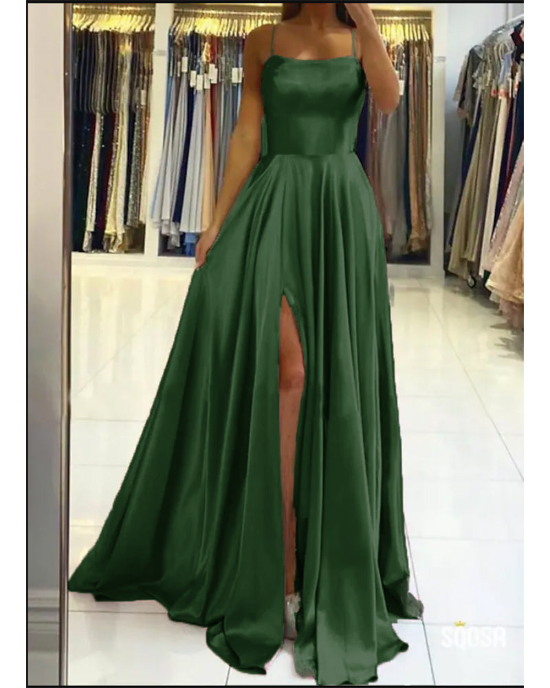 Sexy Slit Leg Red Prom Dress Long Homecoming Dress Paty Gown Girls  grad Dress PL11123