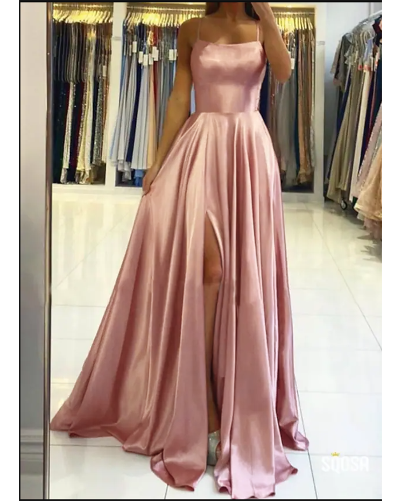 Sexy Slit Leg Red Prom Dress Long Homecoming Dress Paty Gown Girls  grad Dress PL11123