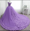 Hand made 3D Flowers Light Blue Wedding Dress Princess Ball Gown Off the Shoulder Quinceanera Dress Debutante Gown WD7703