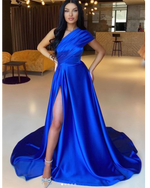 Elegant One Shoulder Wedding Party Dress Long Women Formal Evening Gowns 2022 PL2283
