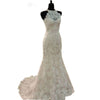 Custom Made Robe De Mariee Lace Bridal Dress Halter Mermaid Wedding Gown 2020 WD5536