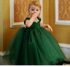 Princess Dark green Ball Gown Baby Flower Girl Dress ,Kids Party Dress with Straps ,Pageant Formal Gown for Little Girl PL01030