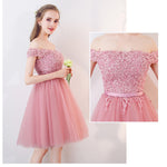 Pink Short Prom Dress For Teens Homecoming Semi Formal Gown Graduation Dress