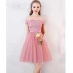 Pink Short Prom Dress For Teens Homecoming Semi Formal Gown Graduation Dress
