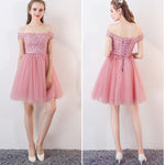 Pink Short Prom Dress For Teens Homecoming Semi Formal Gown Graduation Dress