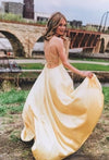 Royal Blue Prom Dresses  Halter Long Graduation Girls Party Gown with Split PL5587