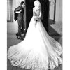 Vintage Lace Arabic Wedding Dress Long Sleeves Dubai Bridal Dresses robe de mariée 2018