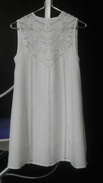 Classy White Sundress Casual Summer/Spring/Autumn Beach Wear Lace Dresses Sleeveless 2020 Vestido
