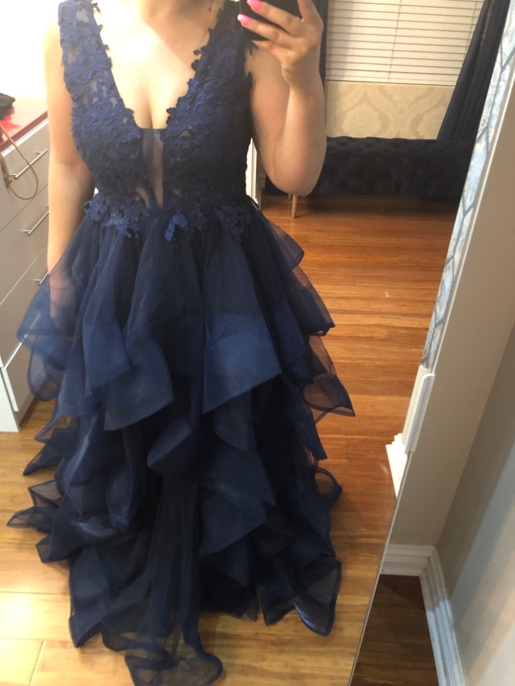 Navy Blue Ball Gown Sweet Sixteen Prom Dress Quinceanera Dresses PL6688