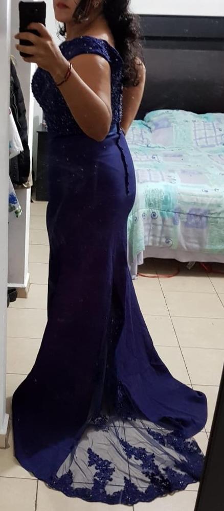 Black /navy/Burgundy fishtail Lace Wedding Bridesmaid Dresses Women Evening Party Gown PL214