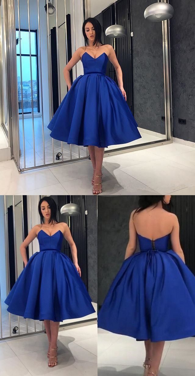 Burgundy /Blue Sweetheart Knee Length Short Evening Dress Girls Homecoming Prom Gown SP6612