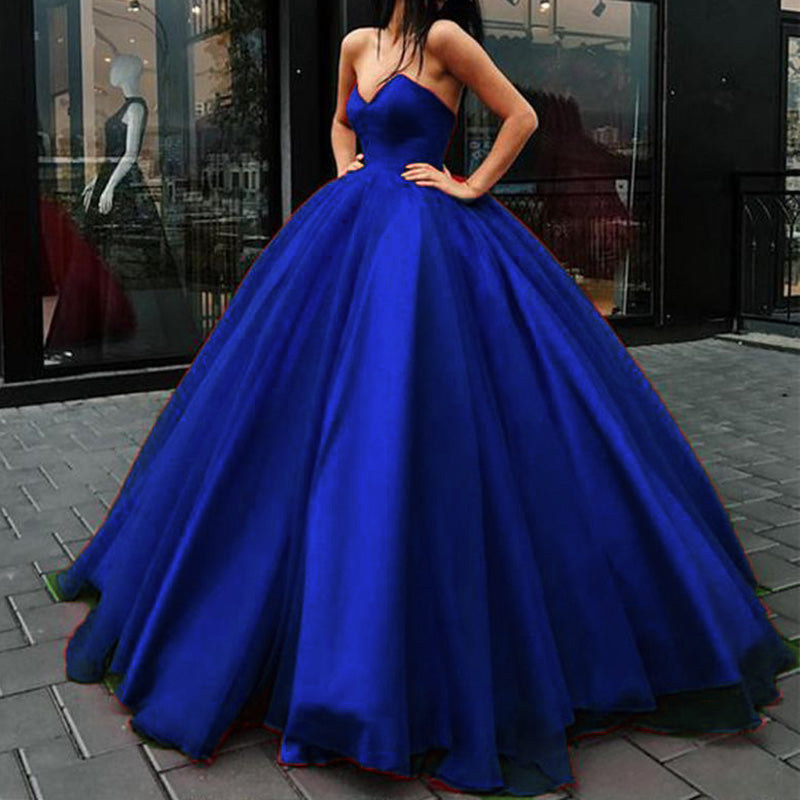 Stylish Corset Sweetheart Red Wedding Dress Women Formal Ball Gown Prom Dresses LP0509