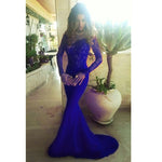 Elegant Long Sleeves Mermaid Prom Dresses,red Evening Gowns for Women,Formal Dresses 2020
