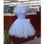 SP3354 Scoop Neck  Curto Vestido Festa Dress Short Graduation Gown Short Homecoming Prom Dress Lace
