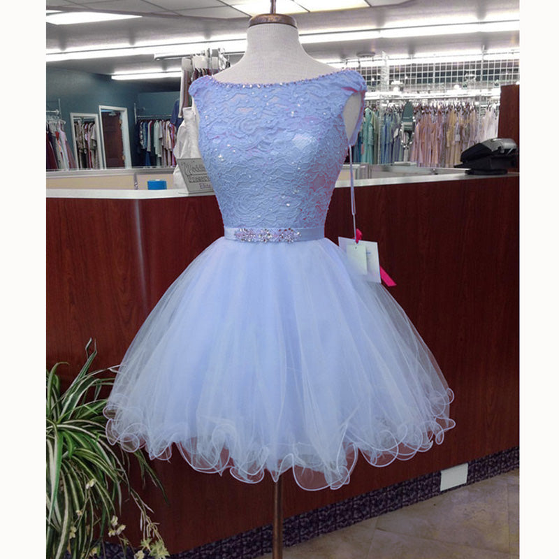 SP3354 Scoop Neck  Curto Vestido Festa Dress Short Graduation Gown Short Homecoming Prom Dress Lace