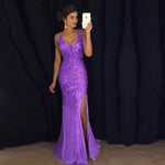 Luxury Crystal Rhinestones Prom Dresses party Evening Gowns Mermaid Sexy Style