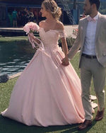 robe de soiree  Lace Satin Prom Dress Ball Gown off the shoulder Sweet 16 Quinceanera dress