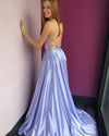 Sexy Slit Leg Spaghetti Strap Long Evening Party Dress ,Long Beautiful Prom Dress Yellow/Pink/Blue PL06181