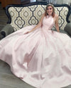 Girls Long Graduation Gown Halter yellow Prom Dress with Pearl Yellow/Pink/Blue PL8877