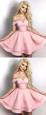 Sweet A Line Pink Short Homecoming Dress Girls Semi Formal Gown 8th Grade Jr Prom Gown