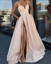 Nude Long Women Evening Formal Dresses with Straps PL668