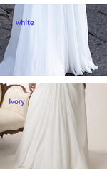 Stylish Boho Wedding Dress, Boho Dress, Ancient Greek Wedding Dress, Beach Wedding Gown, Backless Bridal Dress WD10108