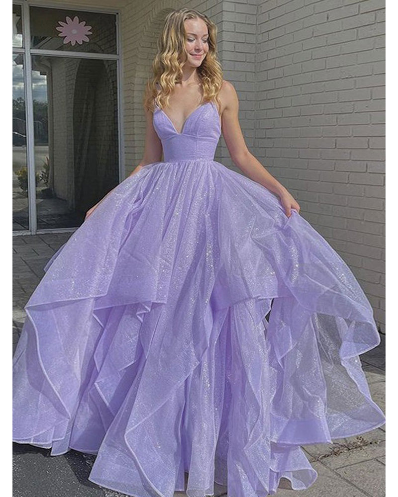 Vestido de fiesta de lavanda elegante para niñas, vestido de fiesta de quinceañera, PL2812 
