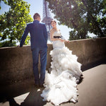 WD5666 Classic Sweetheart Tiered Mermaid Wedding Dress Sexy Bridal Dress 2018 with Belt