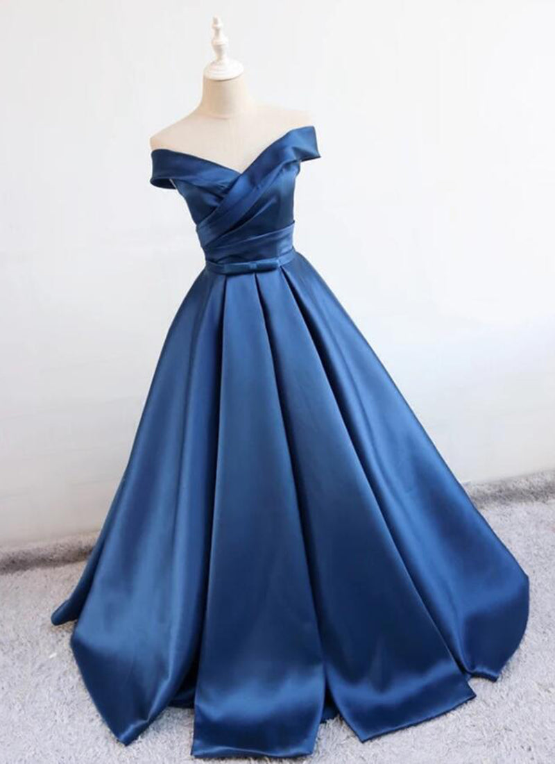 Elegant Off the Shoulder A Line Satin Wine Red Prom Dresses 2020 robe de soirée