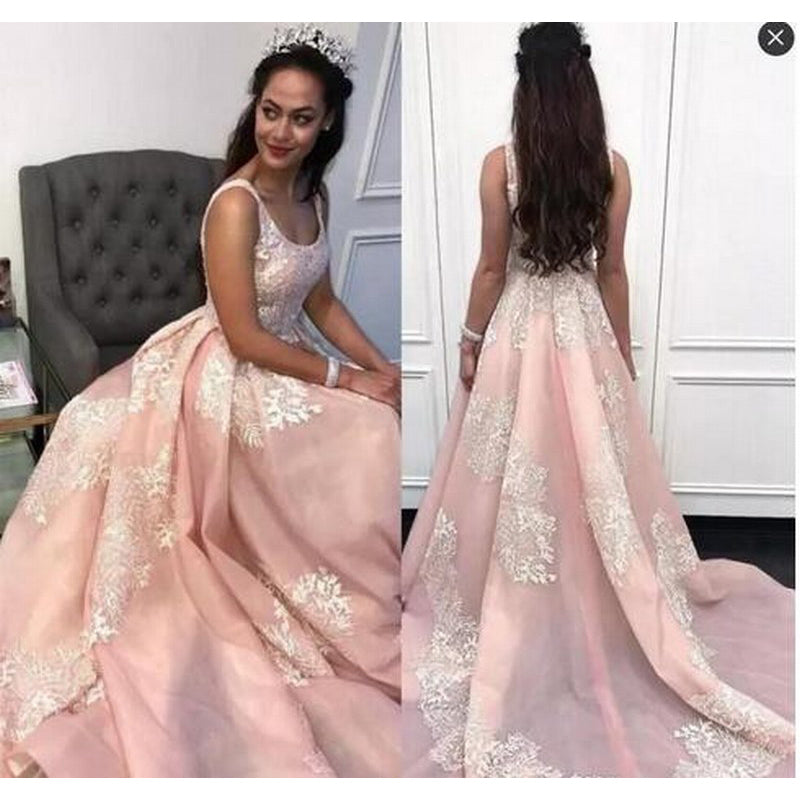 WD5874 Blush/Ivory  Wedding Dress A Line Engagement Dress ,Prom Formal Dresses Court Train