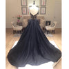 Sexy Deep V Neck Black Prom dresses A Line Long Lace corset Evening Dresses 2020