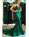 Elegant Strapless Burgundy Mermaid Evening Dresses Long Women PL221