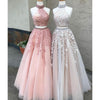 LM0236 Two Pieces Prom Dresses Halter Formal Wear, 2022 Long Party Gown Crop Top Vestido De Festa