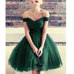 Dark Red Tulle Short Prom Dress Junior Girls 8th Graduate Semi Formal Homecoming Dress SP520