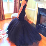 LP 5587 halter Mermaid Beading Prom Dress Black Sexy formal Evening Gown