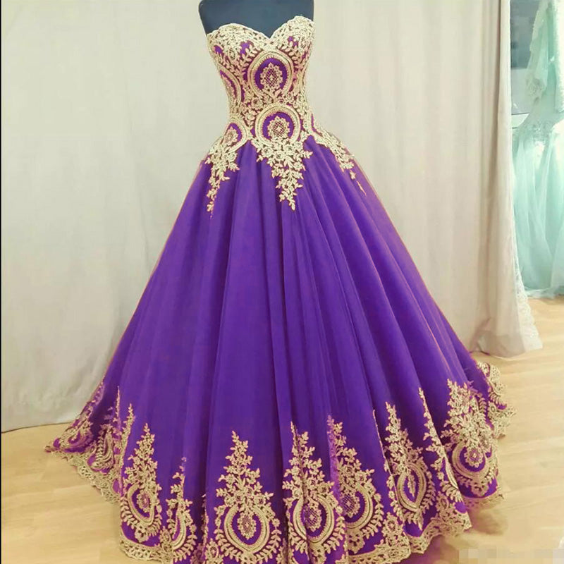 WD5512 Ball Gown Burgundy Wedding Dress Gold Appliqued Lace Bridal Gow Siaoryne WD5512 Ball Gown Burgundy Wedding Dress Gold Appliqued Lace Bridal Gow Siaoryne