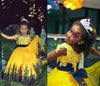 LP1332 Yellow and Black Flower Girl Dress Child Pageant Dress Lace little Girl Birthday party Gown