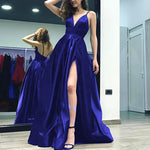 Emerald Green Prom Dresses Long Formal Evening Dresses Sexy High Slit Women outfits LP536