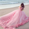 Siaoryne Uniqe Custom Made Handmade Flowers Rose Wedding Dresses New Fashion Prom Gowns