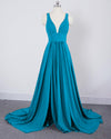Red /Pink Sexy Deep V Neck  Long Bridesmaid Dress with Straps Women Wedding Party Gown BL214