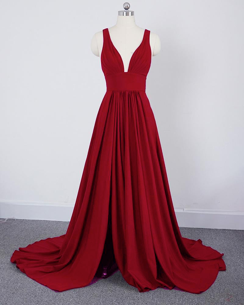 champagne v neck long bridesmaid dress evening party gown