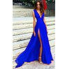 LP8901 Red  Long Sexy Slit Prom Dress V Neck  Evening Party Dress 2022 abiti da sera